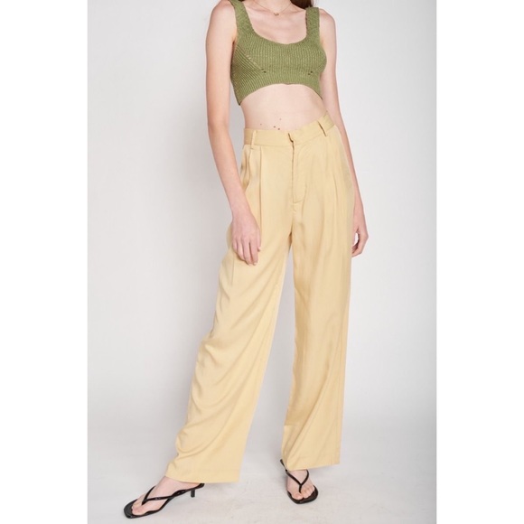 emory park Pants - High Waist Wide Leg Trousers With Front Pleats